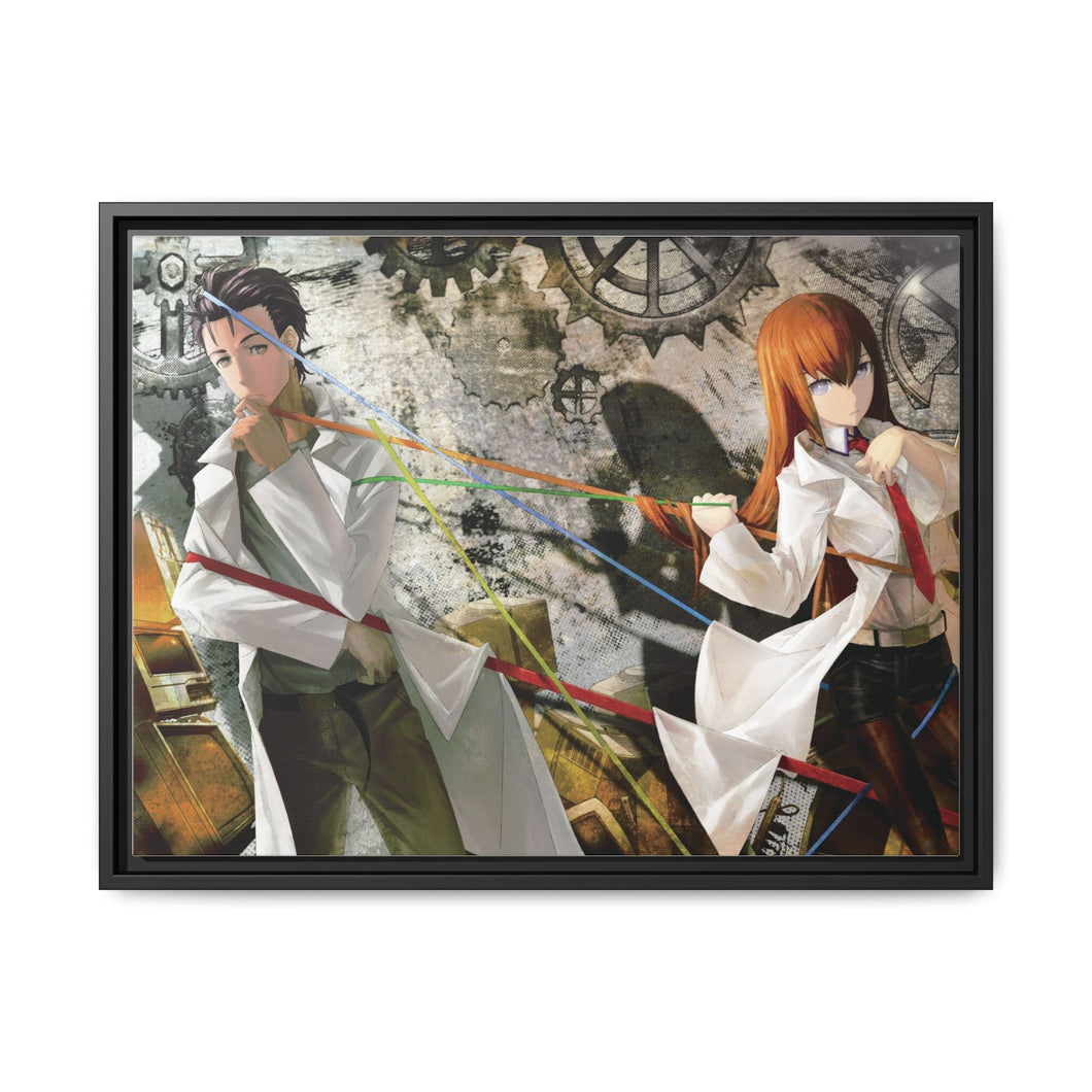 Makise & Kyouma Worldline Canvas Framed Art Print