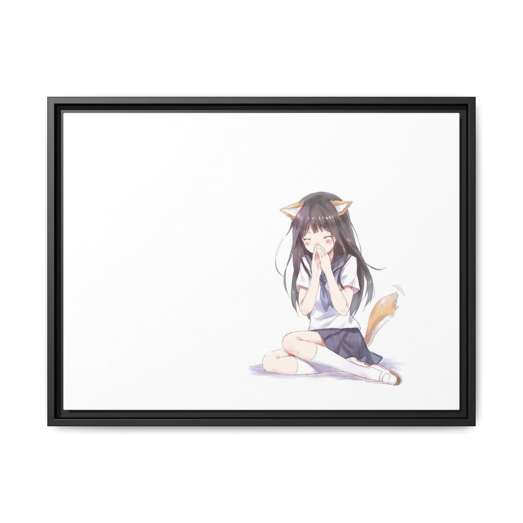Eru Chitanda  Cat Canvas Framed Art Print