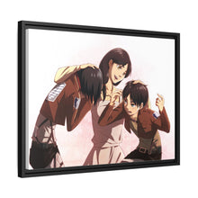 Load image into Gallery viewer, Eren Jäger,Mikasa Ackerman and Carla Yeager Canvas Framed Art Print
