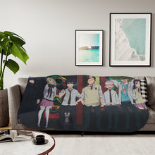 Load image into Gallery viewer, Blue Exorcist Rin Okumura, Yukio Okumura, Kuro, Shiemi Moriyama Sherpa Blanket
