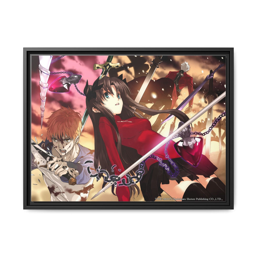 Shiroh and Rin ( Fate/Stay Night) Canvas Framed Art Print