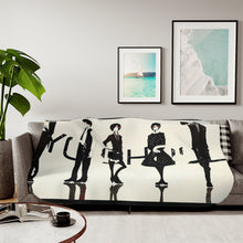 Load image into Gallery viewer, Tokyo Ghoul Ken Kaneki, Touka Kirishima, Rize Kamishiro Sherpa Blanket
