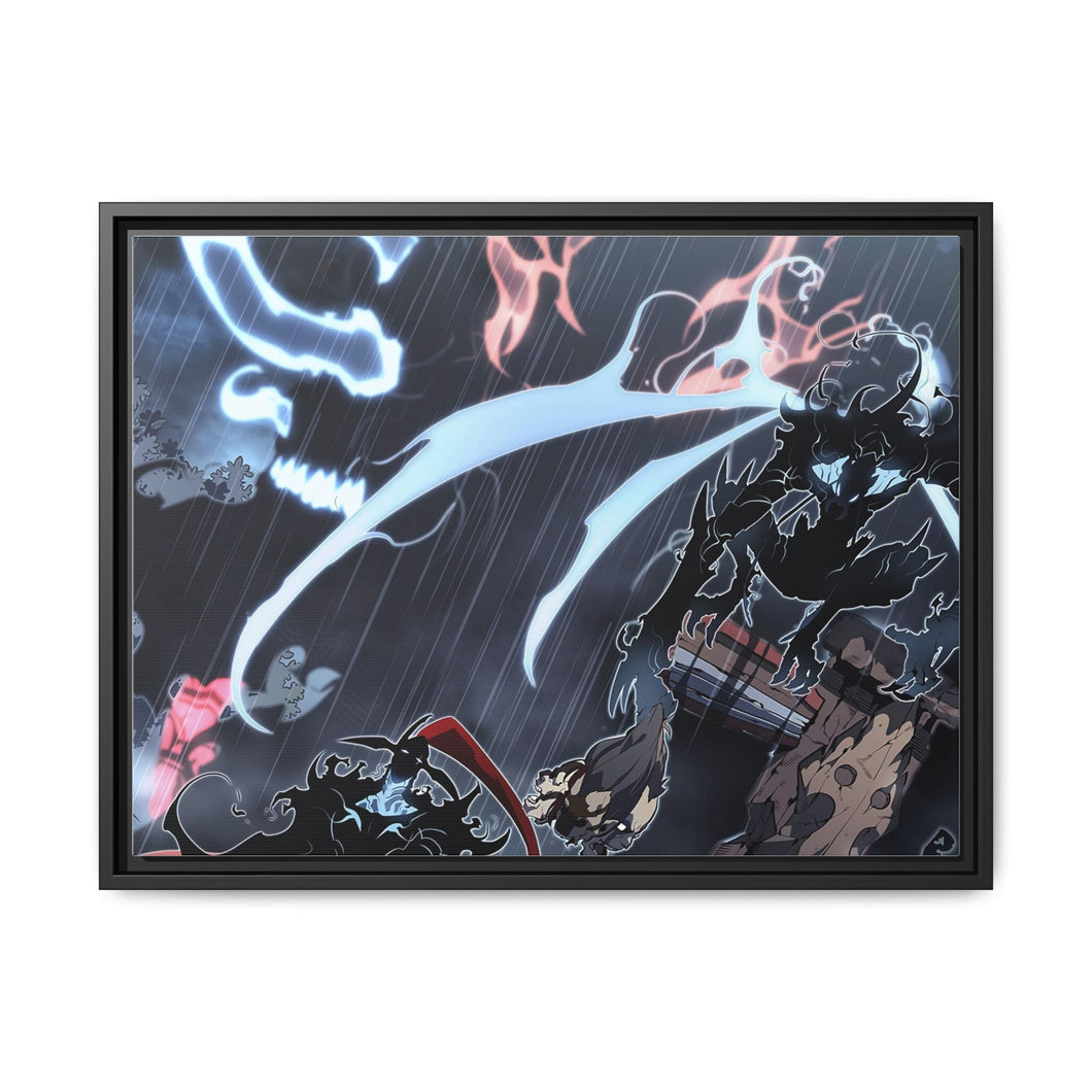 Anime Solo Leveling Canvas Framed Art Print