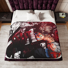 Load image into Gallery viewer, Black Clover Asta Sherpa Blanket
