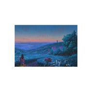 Anime Girl on Scenic Night Rug