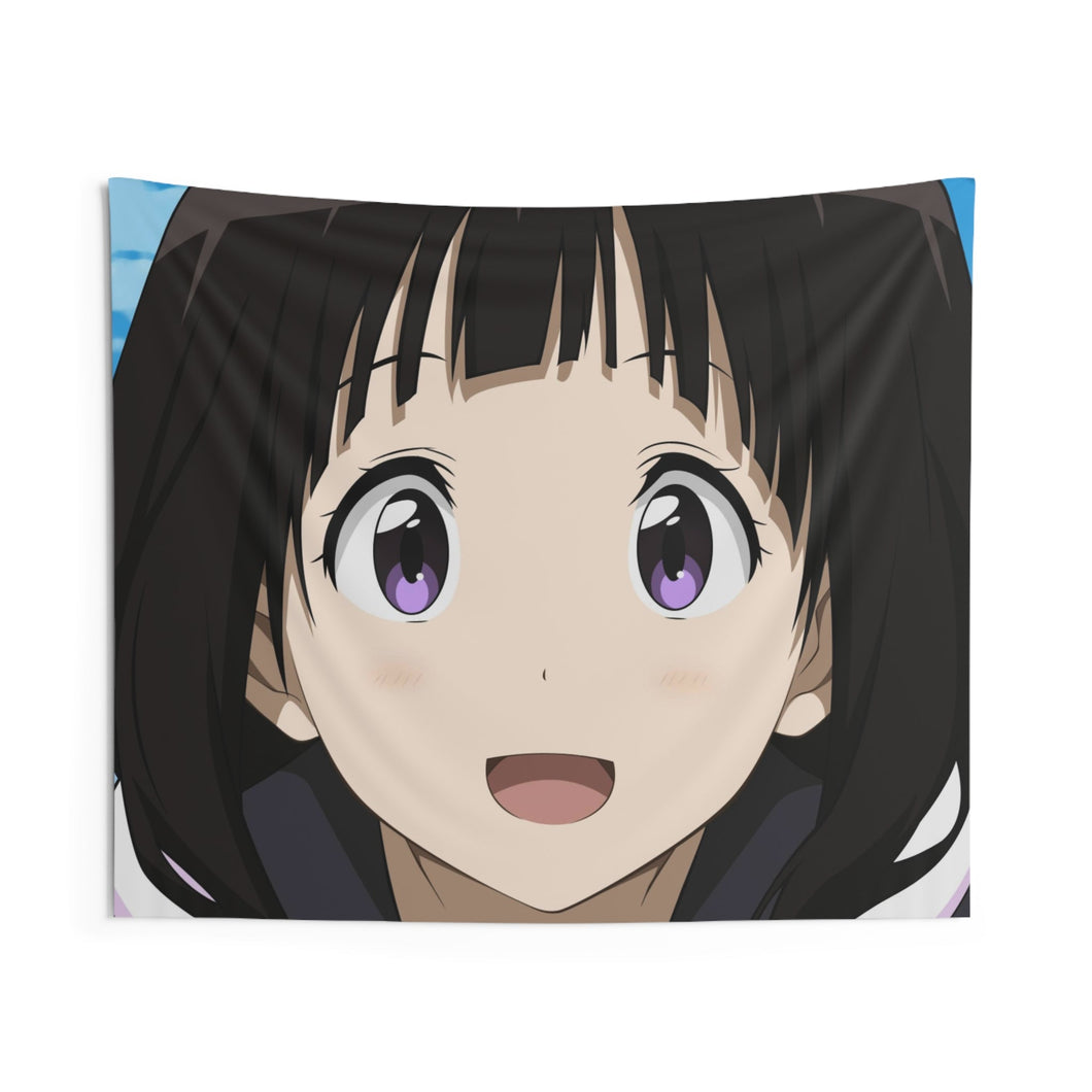 Eru Chitanda  Smiling face Indoor Wall Tapestry