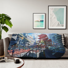 Load image into Gallery viewer, Saitama Looking Out Over the City Sherpa Blanket
