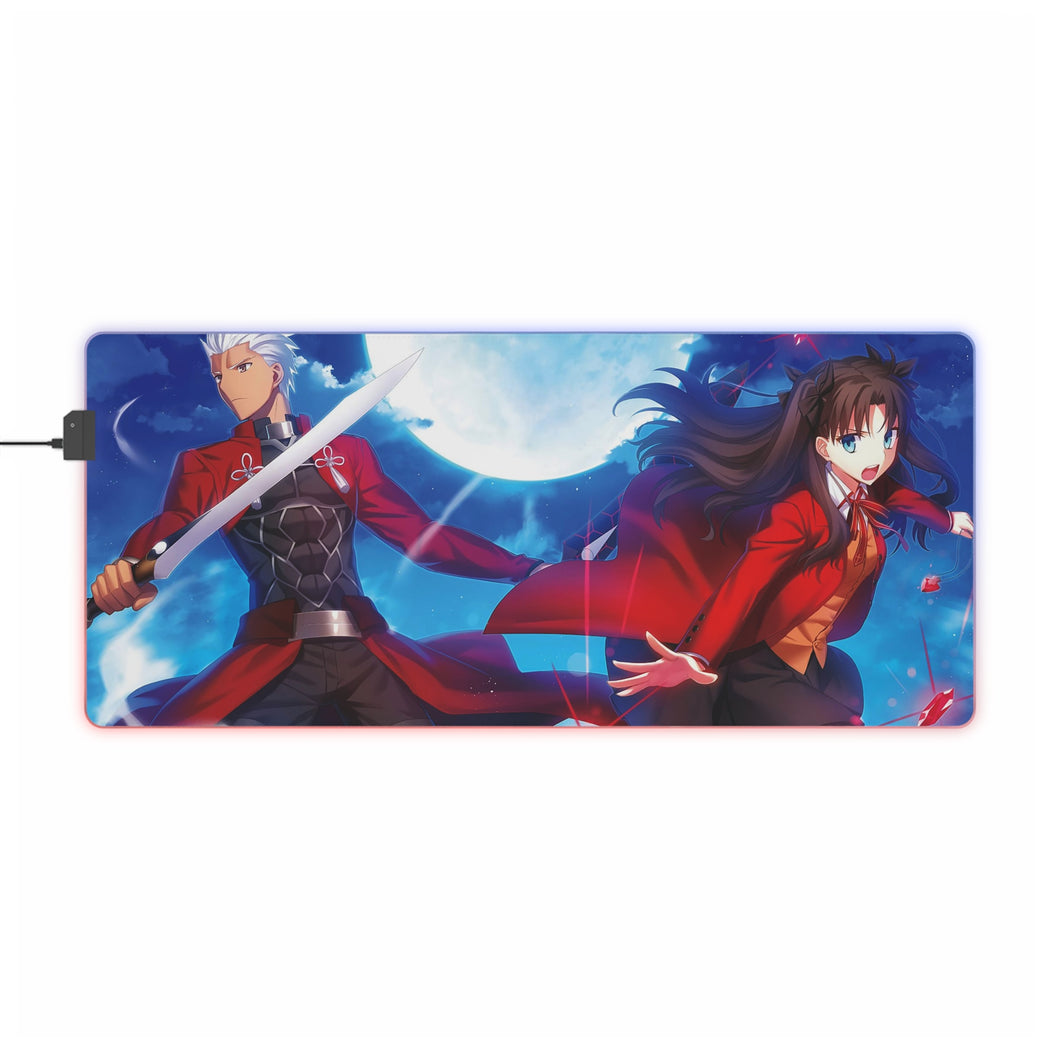 Archer, Rin Tohsaka RGB LED Mouse Pad (Desk Mat)