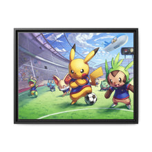 Load image into Gallery viewer, Pokemon Soccer Match Canvas Framed Art Print
