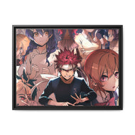 Rindō Kobayashi Alice Nakiri Erina Nakiri and Takumi Aldini Canvas Framed Art Print