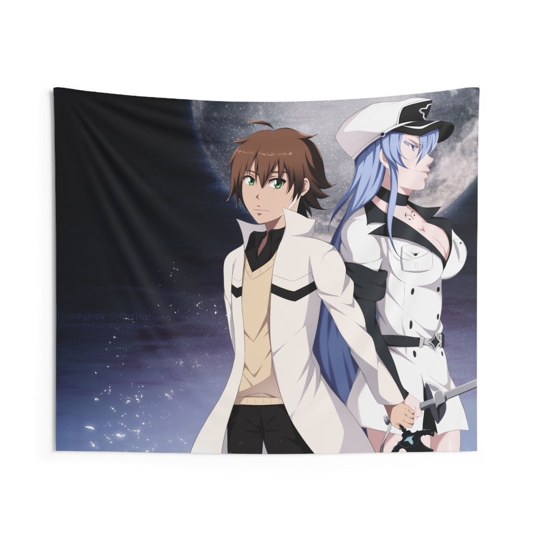 Tatsumi and esdeath Indoor Wall Tapestry