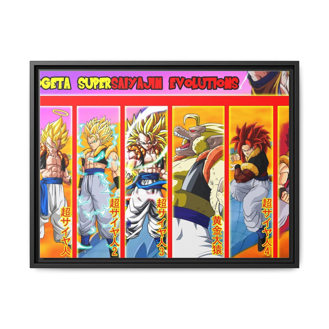 Gogeta Supersaiyajin Evolutions Canvas Framed Art Print