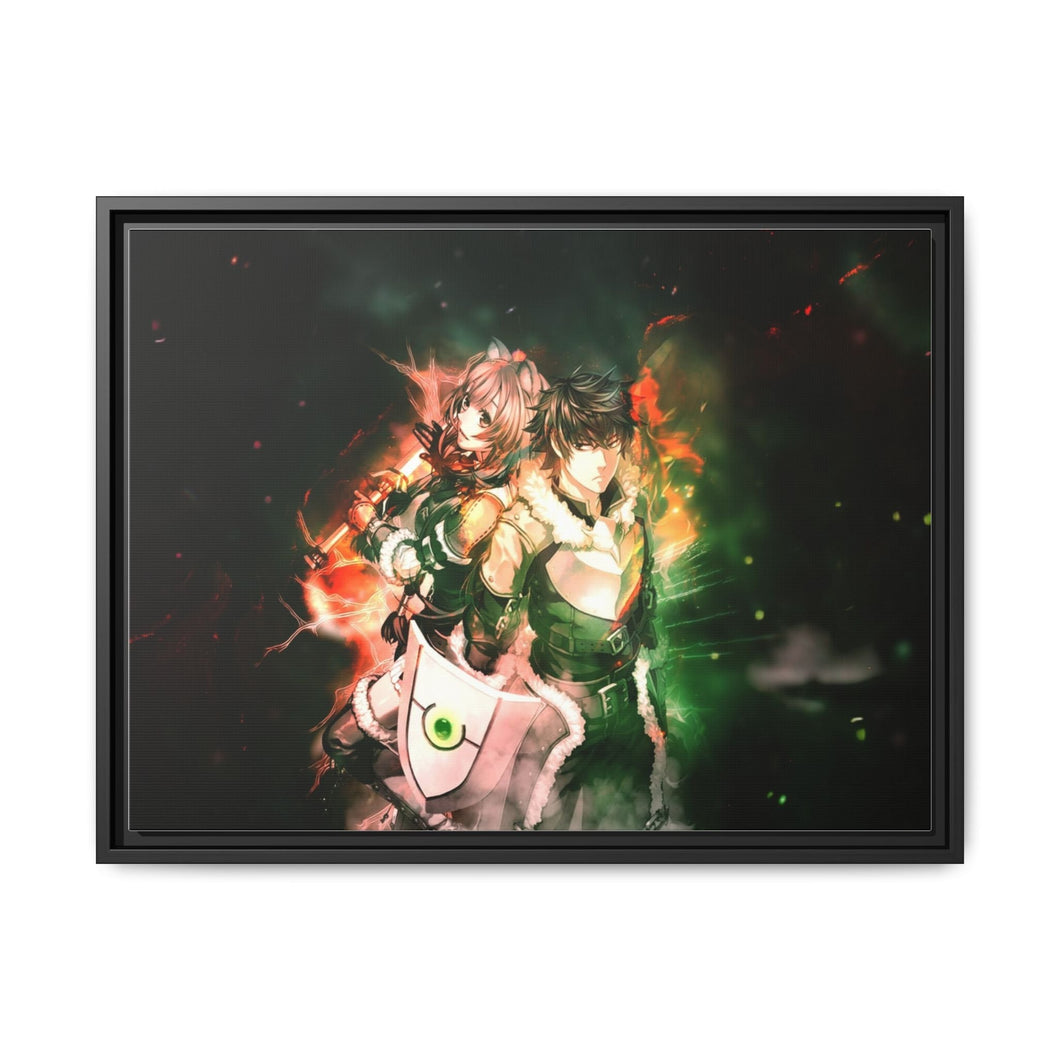 Naofumi and Raphtalia Canvas Framed Art Print