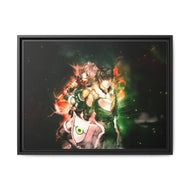 Naofumi and Raphtalia Canvas Framed Art Print
