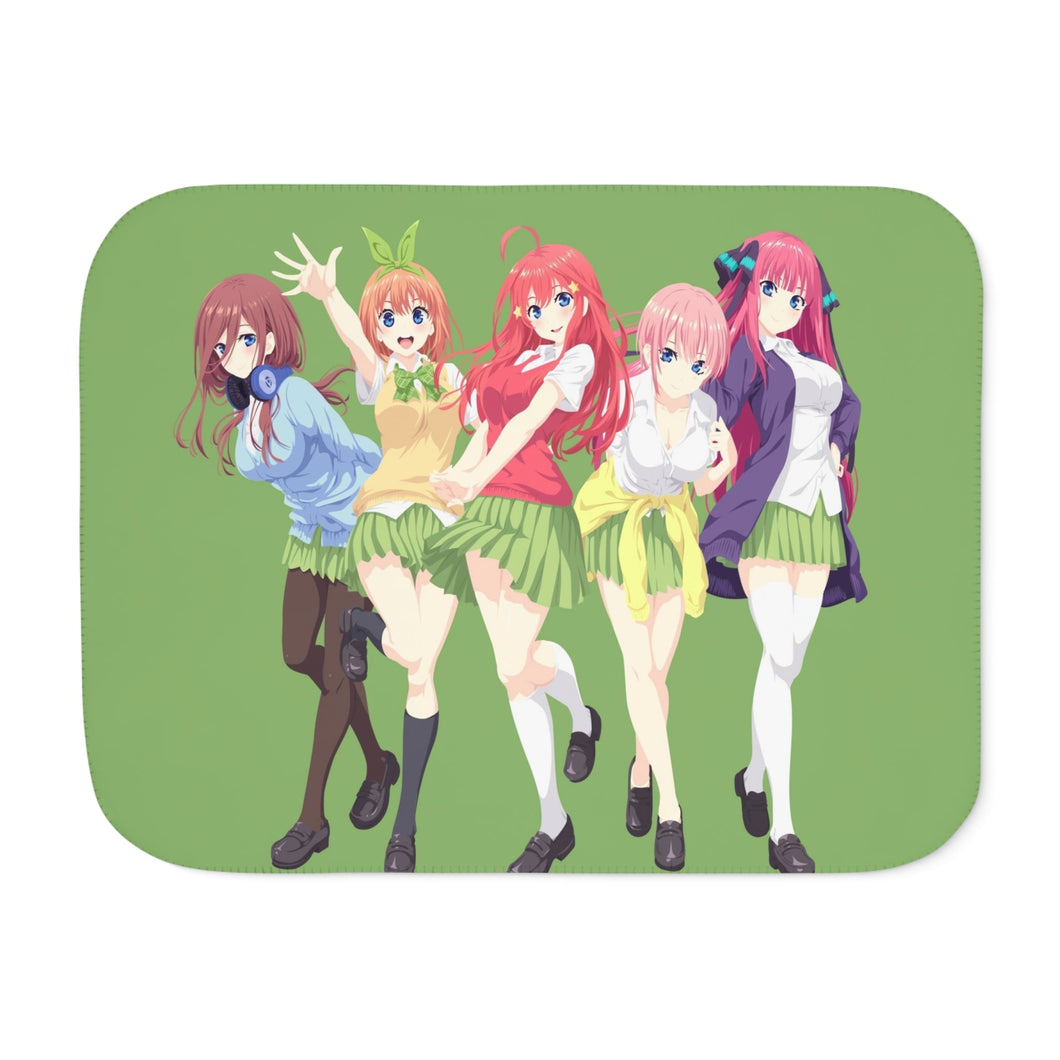 The Quintessential Quintuplets Miku Nakano, Itsuki Nakano, Nino Nakano, Yotsuba Nakano, Ichika Nakano Sherpa Blanket
