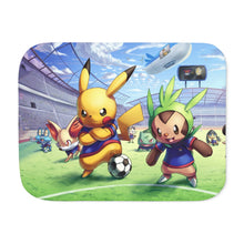 Load image into Gallery viewer, Pokemon Soccer Match Sherpa Blanket
