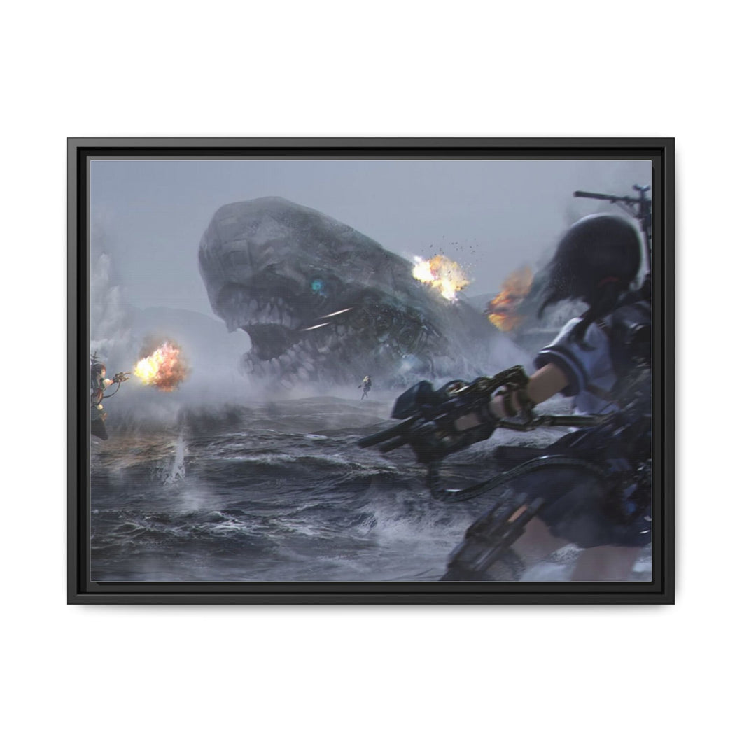 Anime Kantai Collection Canvas Framed Art Print
