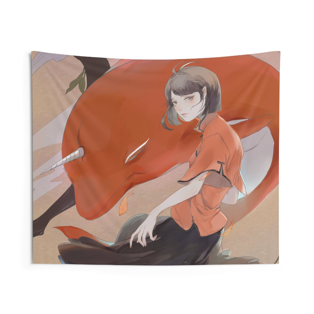 Big Fish & Begonia Indoor Wall Tapestry