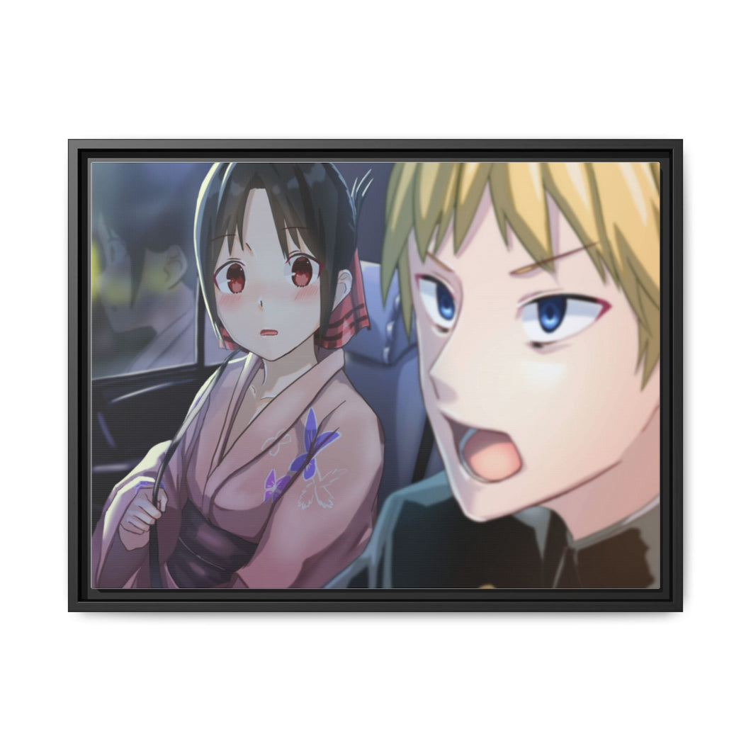 Kaguya and Miyuki Canvas Framed Art Print