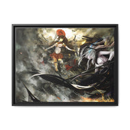 Yamato VS. Wo-Class Canvas Framed Art Print