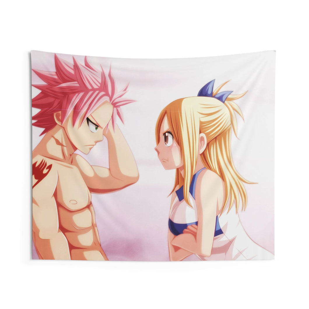 Fairy Tail Natsu Dragneel, Lucy Heartfilia Indoor Wall Tapestry