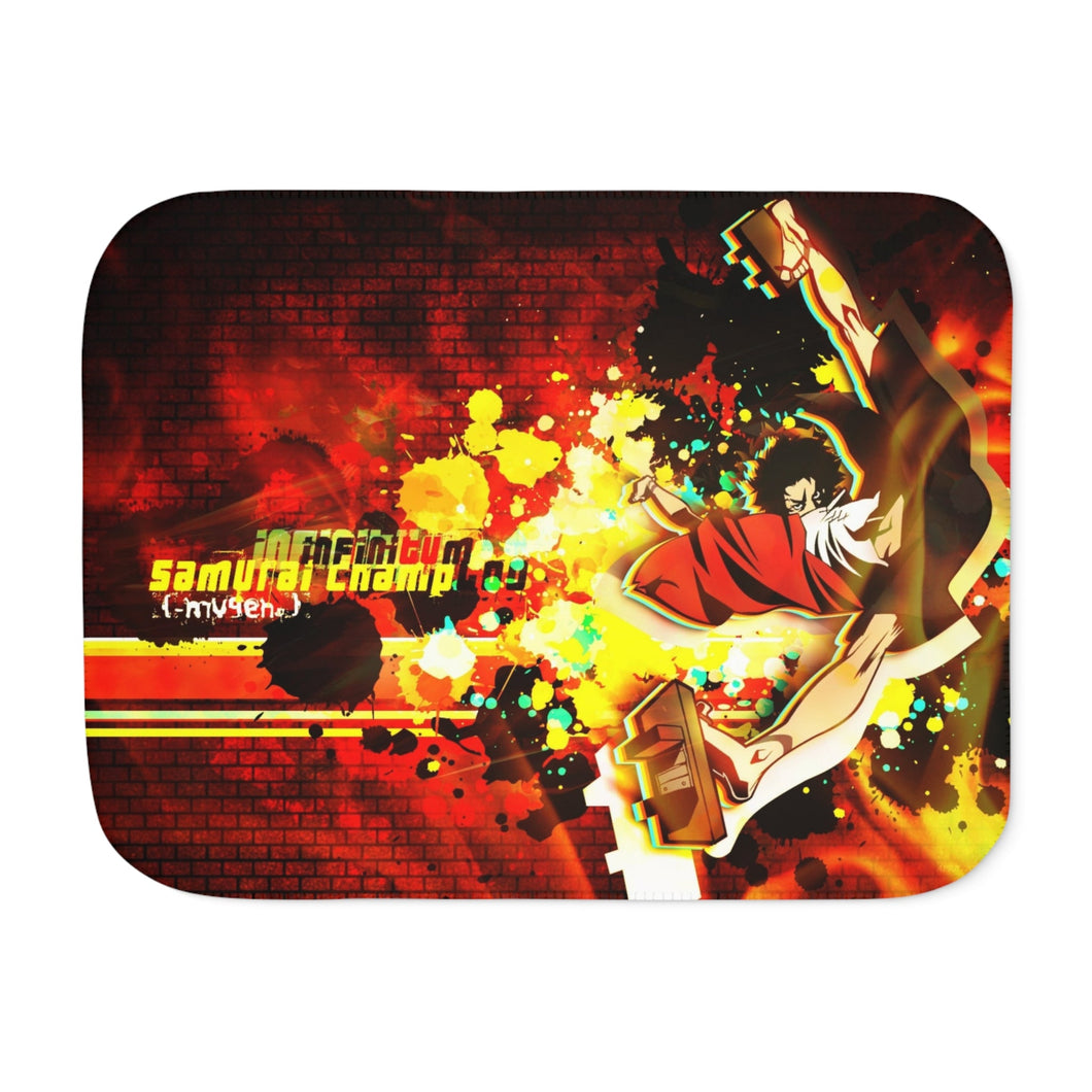 Anime Samurai Champloor Sherpa Blanket