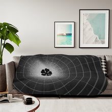 Load image into Gallery viewer, Black Clover : 5 Leaf Clover Demon Sherpa Blanket
