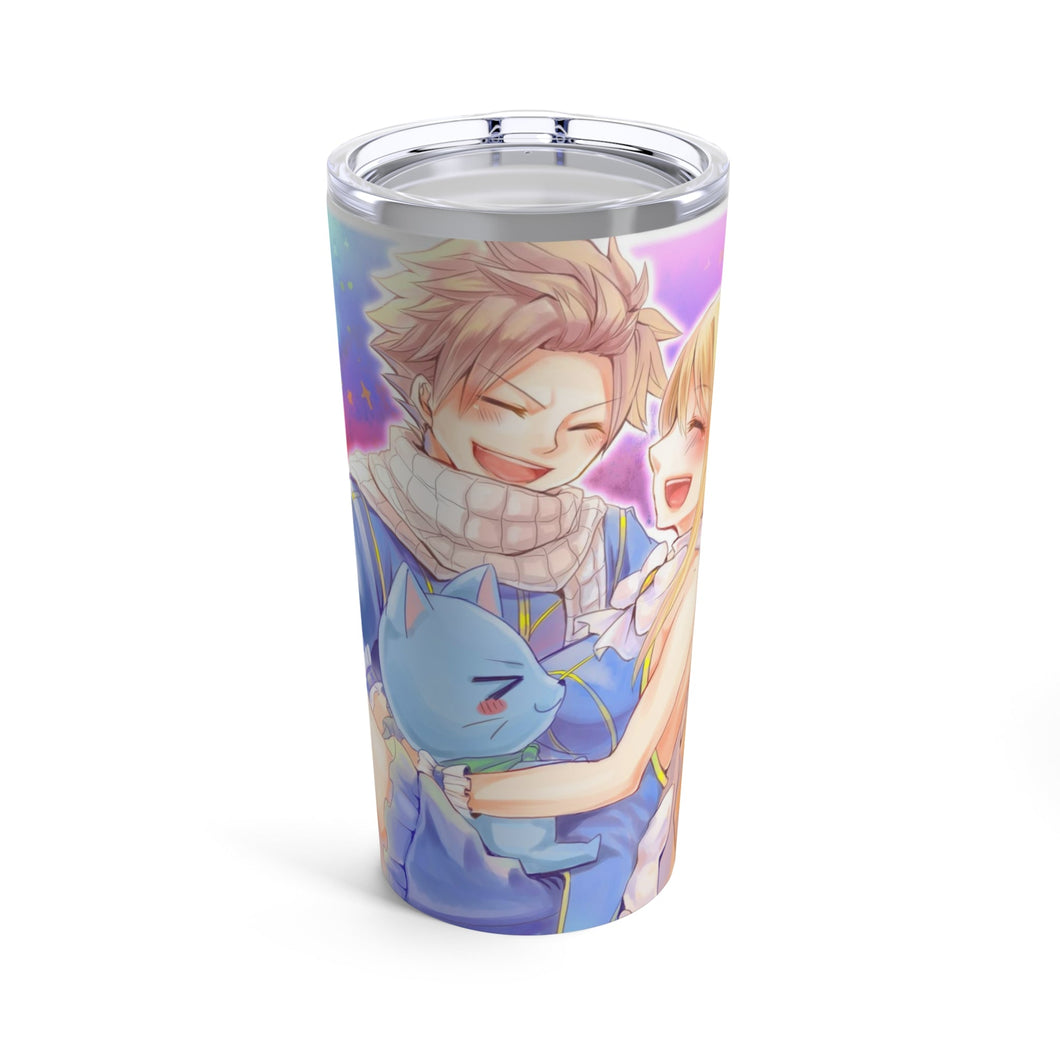 Fairy Tail Natsu Dragneel, Lucy Heartfilia, Happy Tumbler 20oz