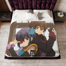 Load image into Gallery viewer, Rikka Takanashi and Yuuta Togashi cosplay Sherpa Blanket
