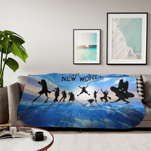 Load image into Gallery viewer, One Piece Monkey D. Luffy, Roronoa Zoro, Sanji, Nico Robin, Tony Tony Chopper Sherpa Blanket
