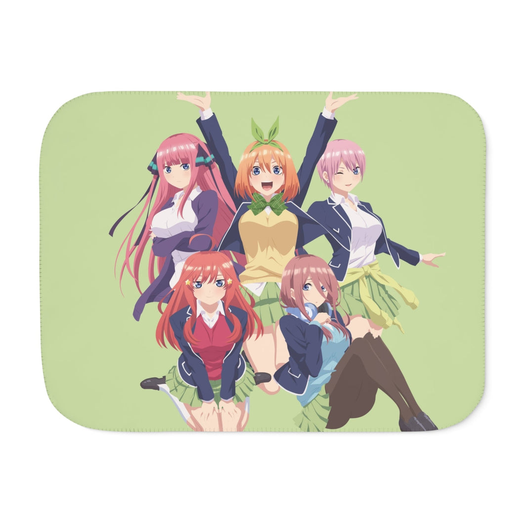 The Quintessential Quintuplets Miku Nakano, Itsuki Nakano, Nino Nakano, Yotsuba Nakano, Ichika Nakano Sherpa Blanket