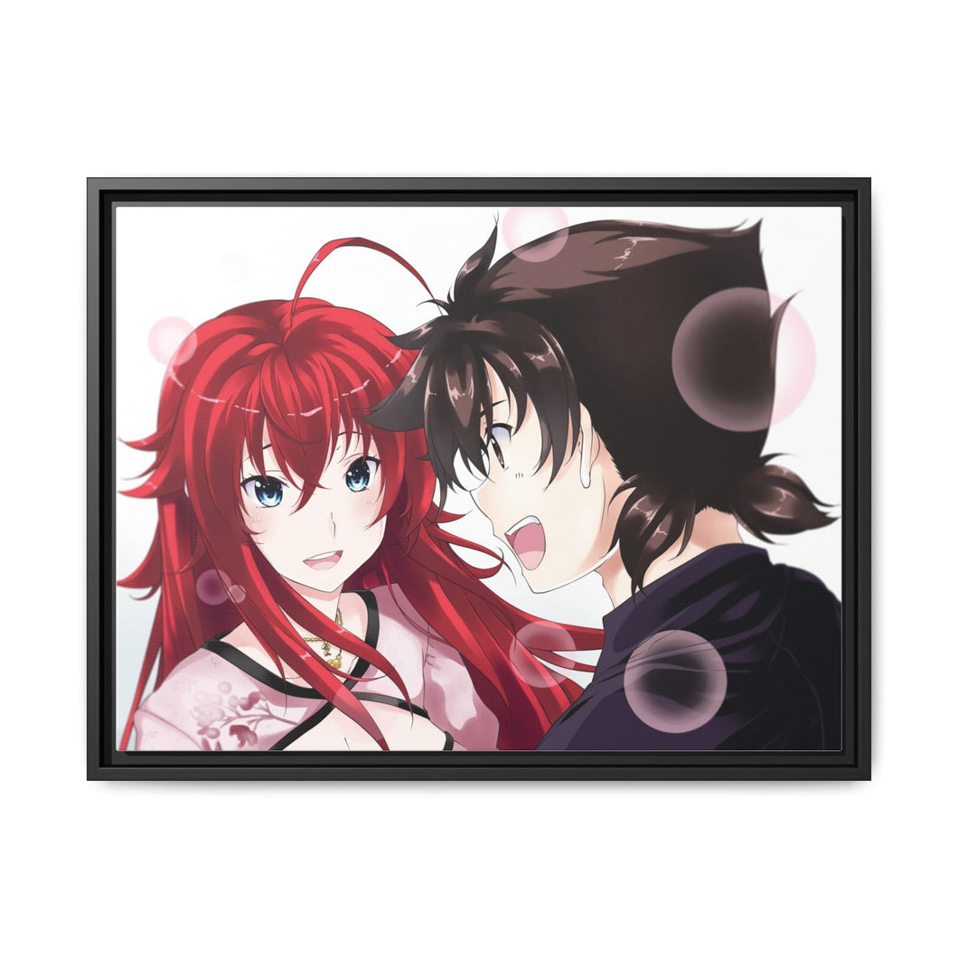 High School DxD Rias Gremory, Issei Hyoudou Canvas Framed Art Print