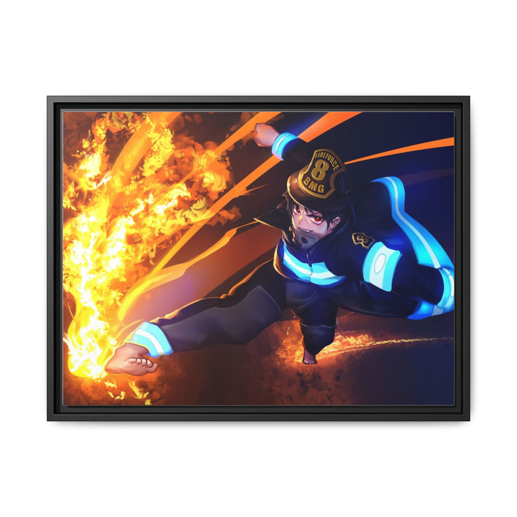 Anime Fire Force Canvas Framed Art Print
