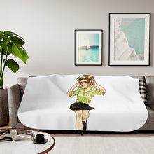 Load image into Gallery viewer, Akane Tsunemori Smiling Sherpa Blanket
