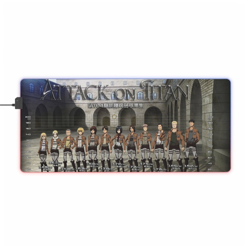 Anime Attack On Titan RGB LED Mouse Pad (Desk Mat)