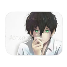 Load image into Gallery viewer, Hōtarō Oreki Face Sherpa Blanket
