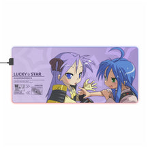 Load image into Gallery viewer, Lucky Star Konata Izumi, Kagami Hiiragi RGB LED Mouse Pad (Desk Mat)
