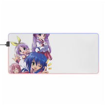 Load image into Gallery viewer, Lucky Star Konata Izumi, Kagami Hiiragi, Tsukasa Hiiragi, Miyuki Takara RGB LED Mouse Pad (Desk Mat)
