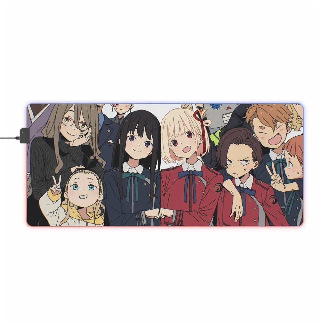 Lycoris Recoil Takina Inoue, Chisato Nishikigi RGB LED Mouse Pad (Desk Mat)