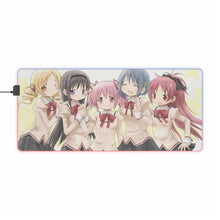 Load image into Gallery viewer, Puella Magi Madoka Magica Homura Akemi, Madoka Kaname, Sayaka Miki, Mami Tomoe RGB LED Mouse Pad (Desk Mat)
