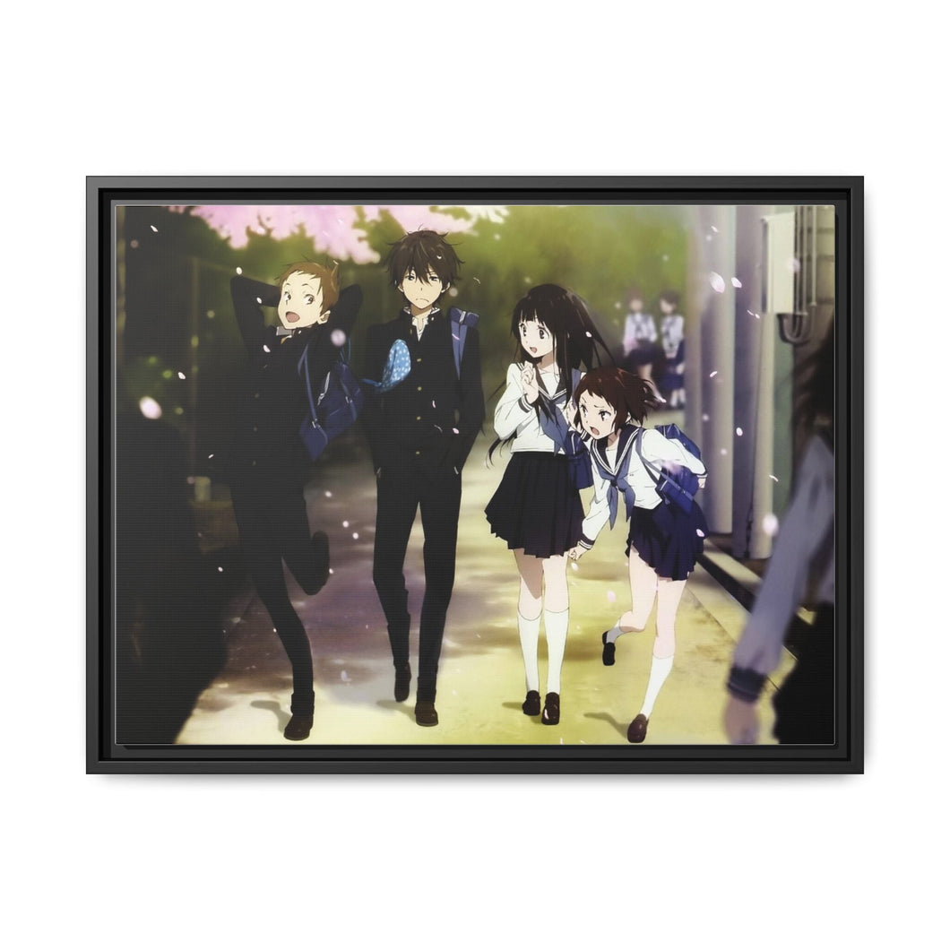Hyouka Eru Chitanda, Satoshi Fukube, Mayaka Ibara Canvas Framed Art Print