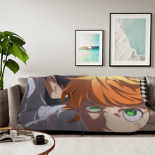 Load image into Gallery viewer, The Promised Neverland Ray, Norman, Emma Sherpa Blanket
