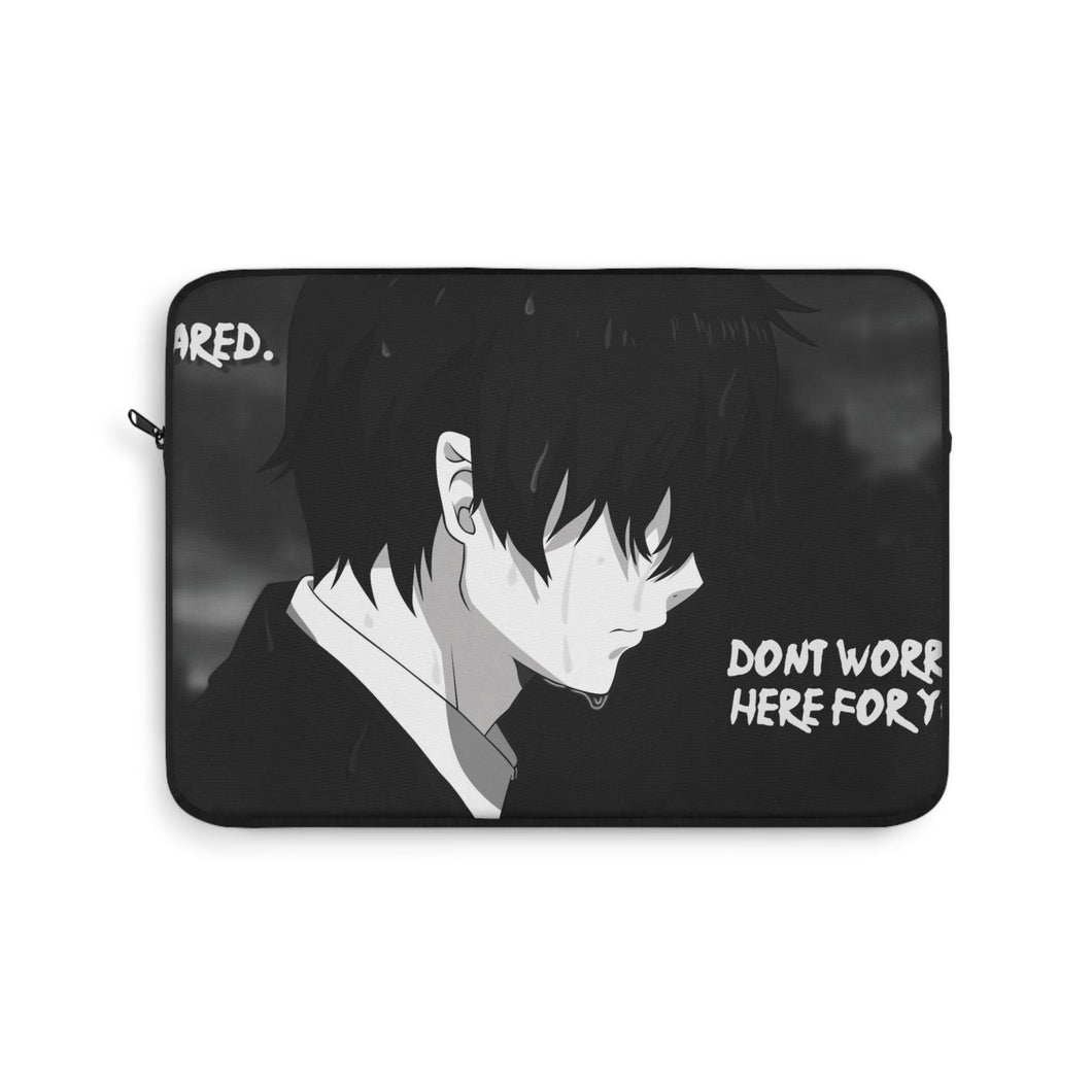 Sad Animewith quote Laptop Sleeve