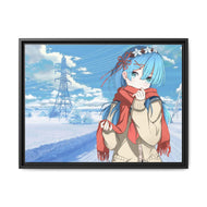 Rem Winter :3 Canvas Framed Art Print