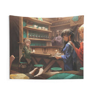 Lycoris Recoil Takina Inoue, Chisato Nishikigi, Kurumi, Mizuki Nakahara, Mika Indoor Wall Tapestry