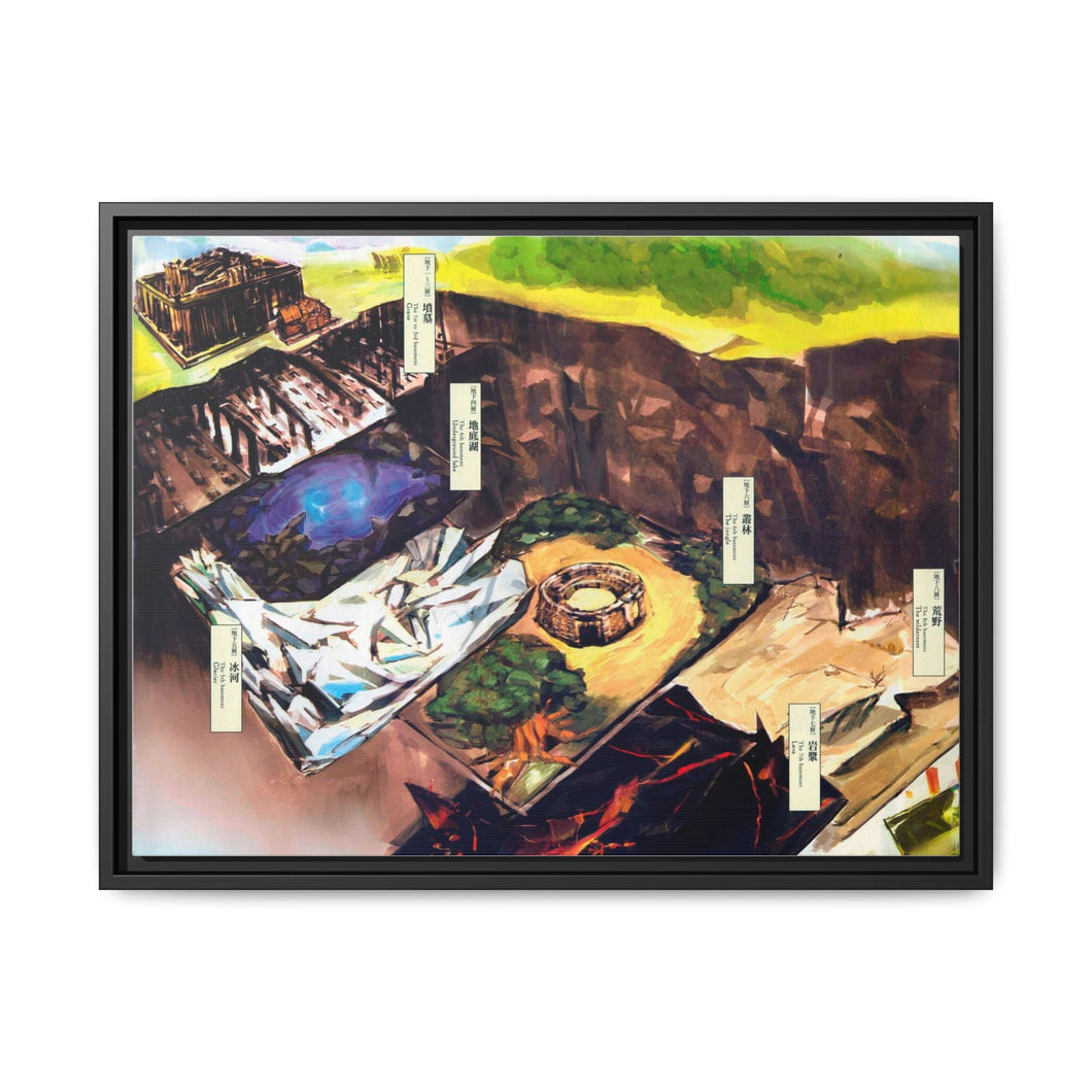 Underground large grave of Nazarick Canvas Framed Art Print