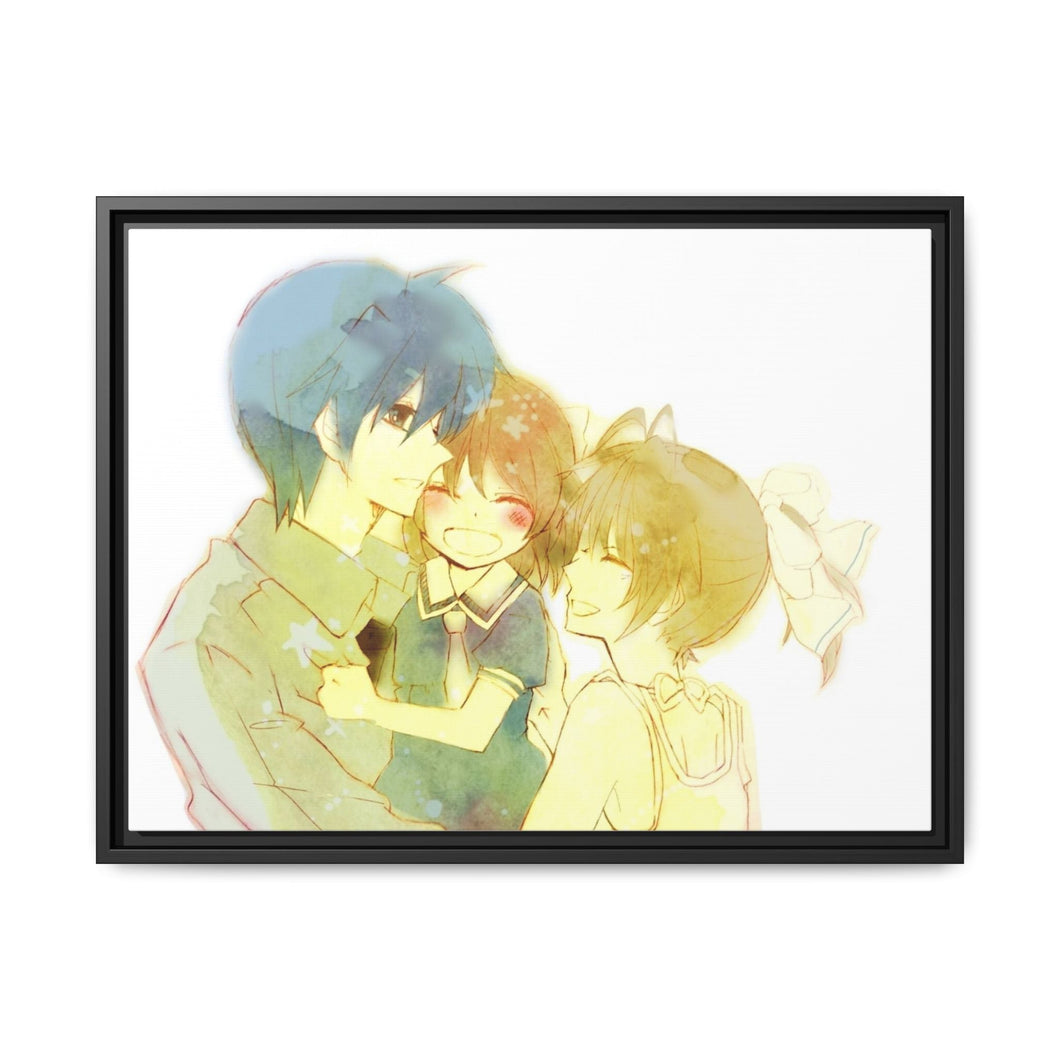 They're happy now Canvas Framed Art Print