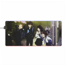 Load image into Gallery viewer, Hyouka Eru Chitanda, Satoshi Fukube, Mayaka Ibara RGB LED Mouse Pad (Desk Mat)
