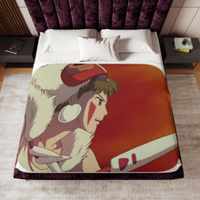 Load image into Gallery viewer, Anime Princess Mononoker Sherpa Blanket
