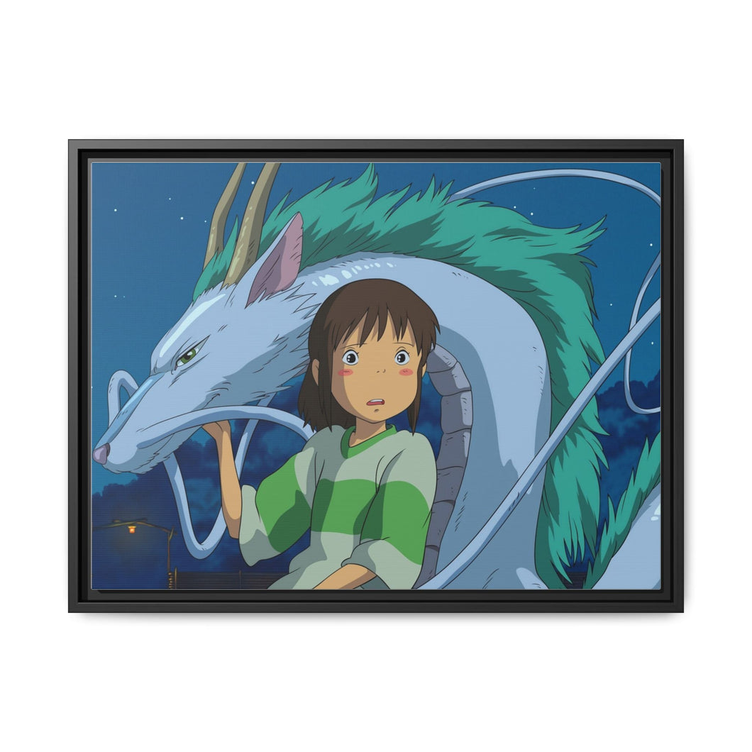 Anime Spirited Away Canvas Framed Art Print